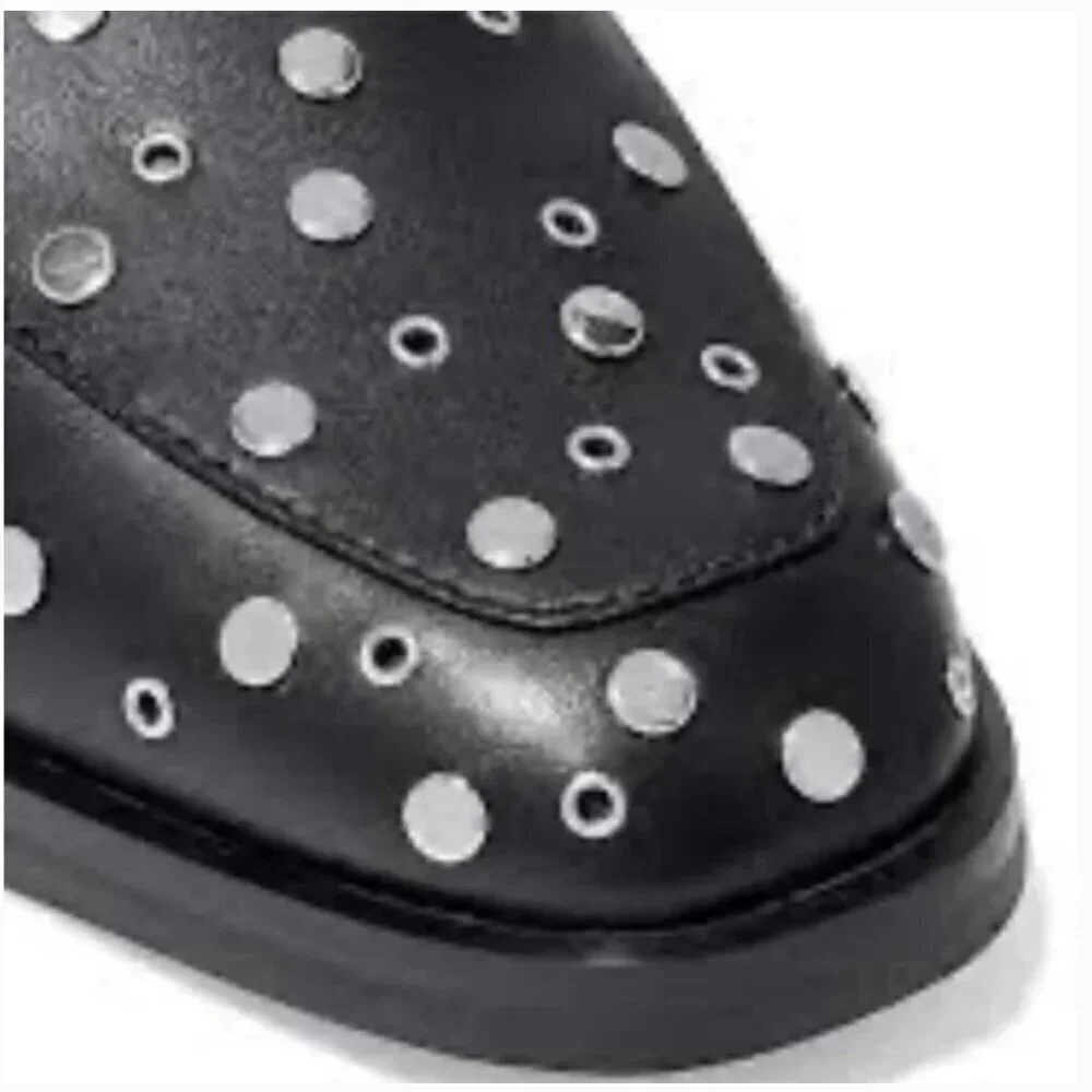 NWT in Box 3.1 Phillip Lim Women's Alexa Studded Apron Toe Black Loafer … - Picture 5 of 12